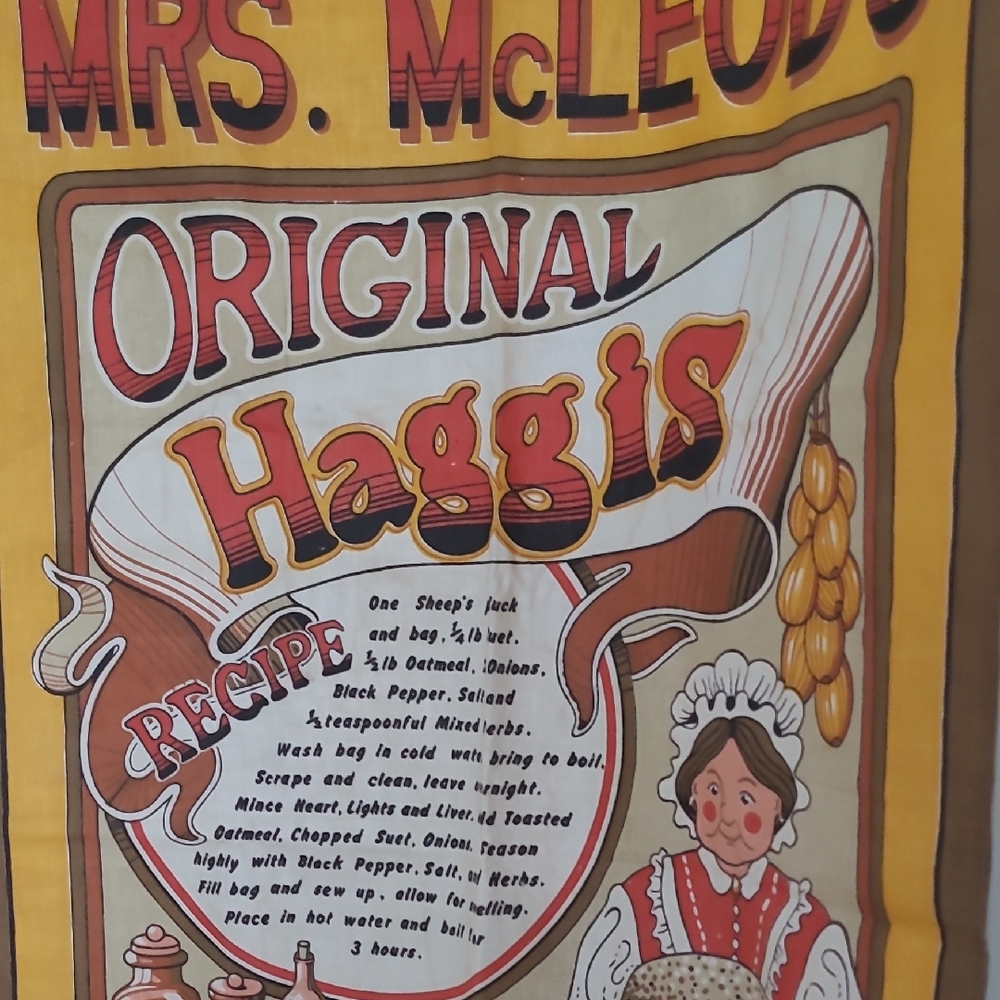Mrs. McLeod's Original Haggis Recipe Tea Towel